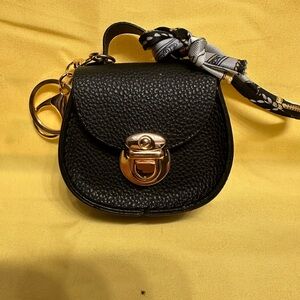 NWOT Black Leather Women's Bag Charm